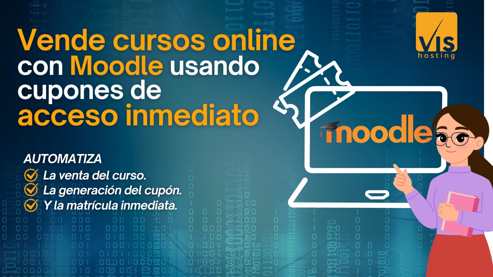 Cupones vender cursos moodle